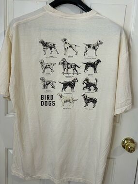 Duck Camp Bird Dogs T-Shirt Men's Size XXL Short Sleeve Light Beige